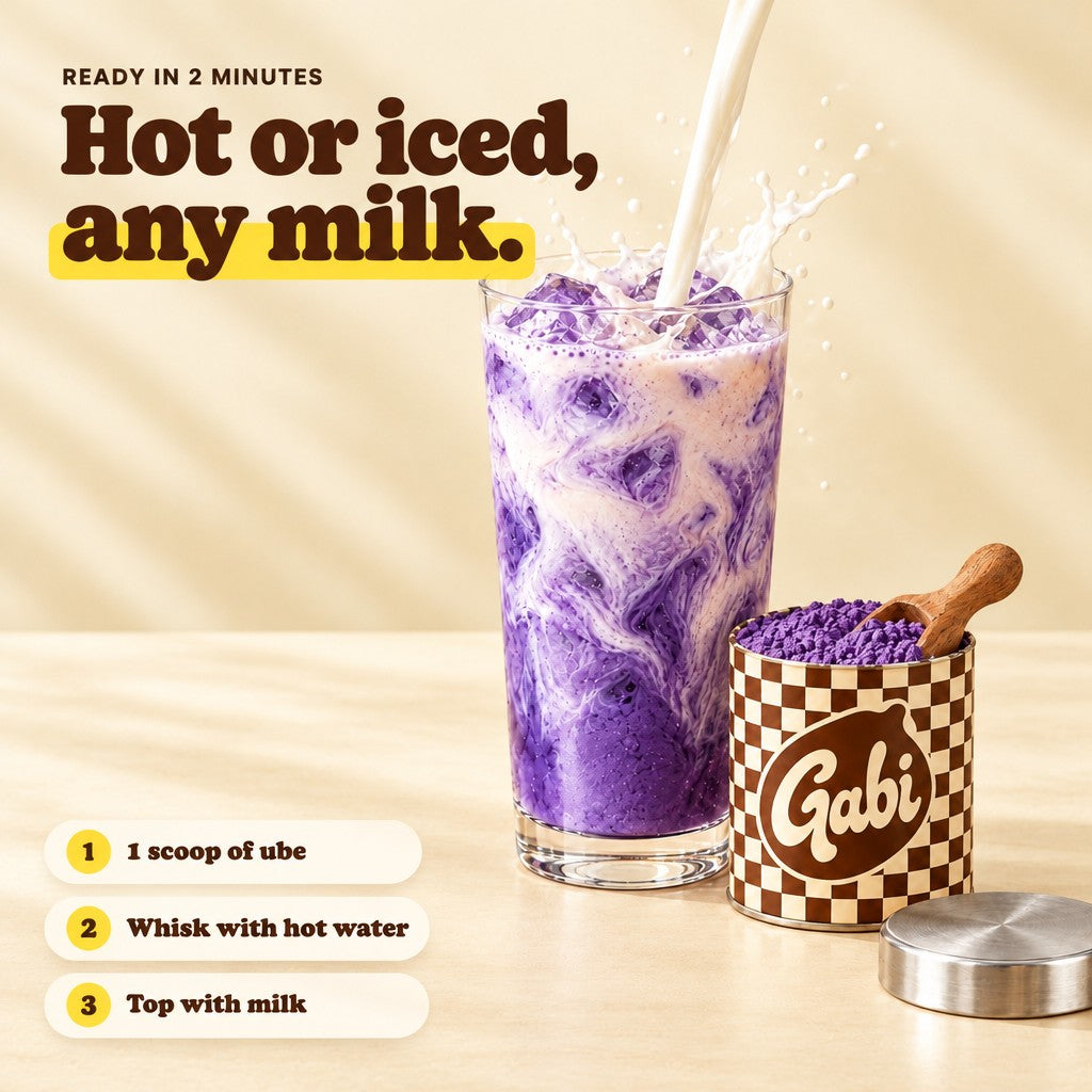Hot or iced, any milk