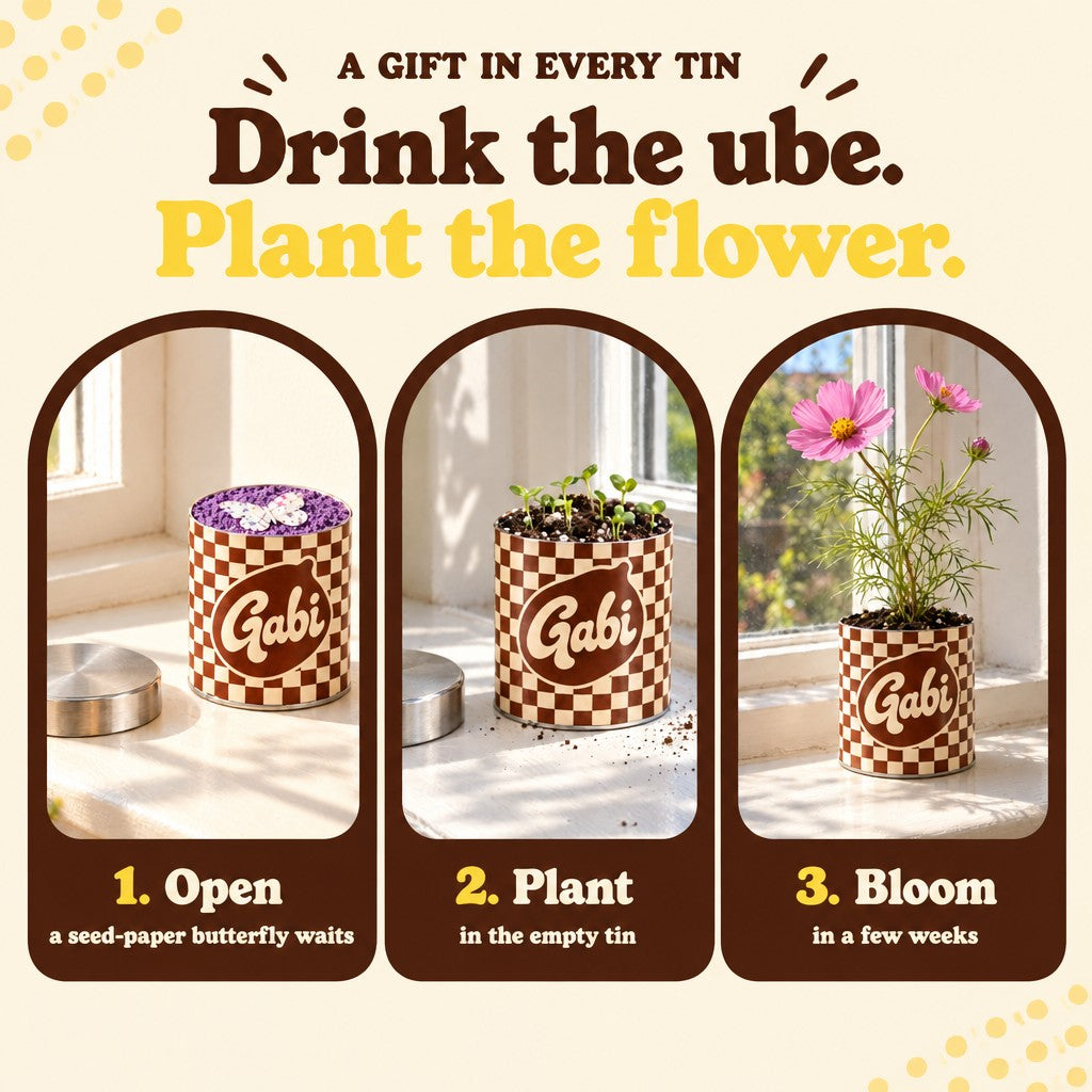 Drink the ube. Plant the flower.